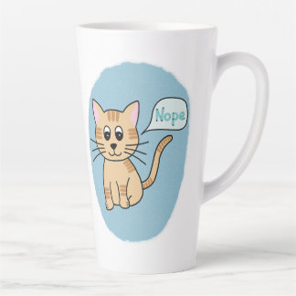 Caneca De Café Latte Katze sagt NOPE