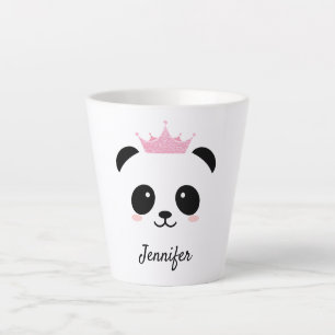 Caneca De Café Latte Kawaii panda rainha fofa personalizada lata