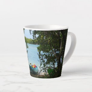 Caneca De Café Latte Kayaking em Ruas. Thomas Ilhas Virgens dos EUA