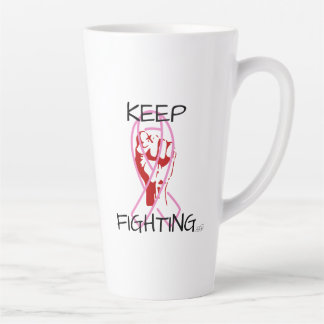 Caneca De Café Latte Keep Fighting
