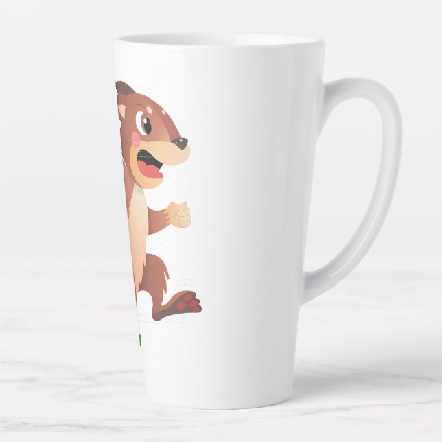 Caneca De Café Latte Kelossus, Happy Scott Squirrel (Direita)