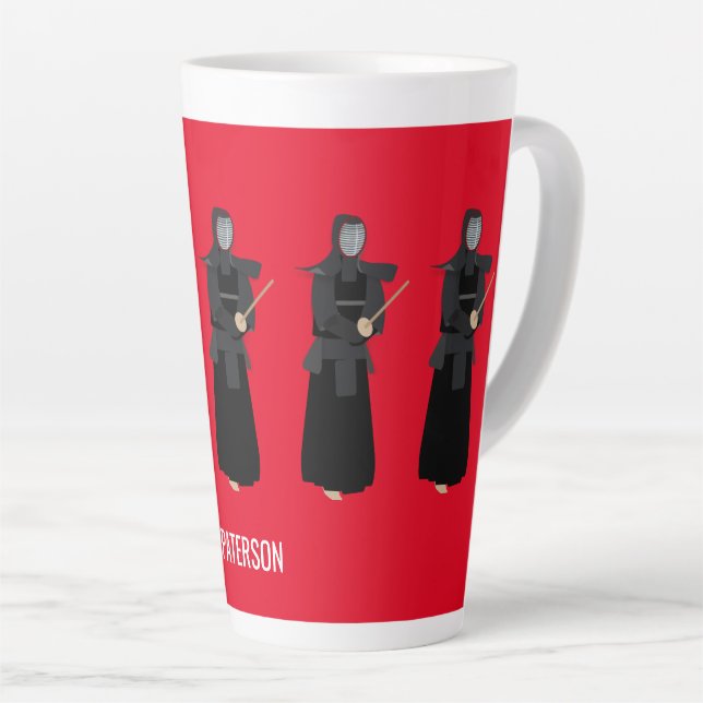 Caneca De Café Latte Kendo (Ângulo direito)