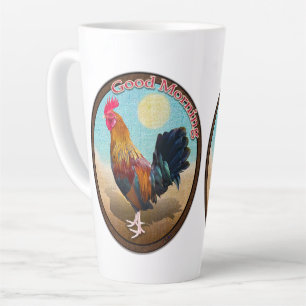 Caneca De Café Latte Key West - Rooster Gypsy Bom Dia Vintage Oval