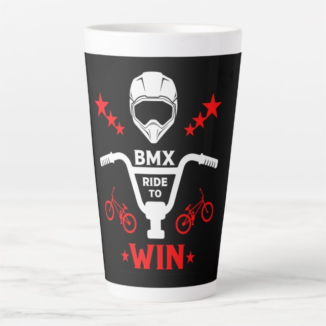 Caneca De Café Latte Kids Bmx Biker Freestyle (Frente)
