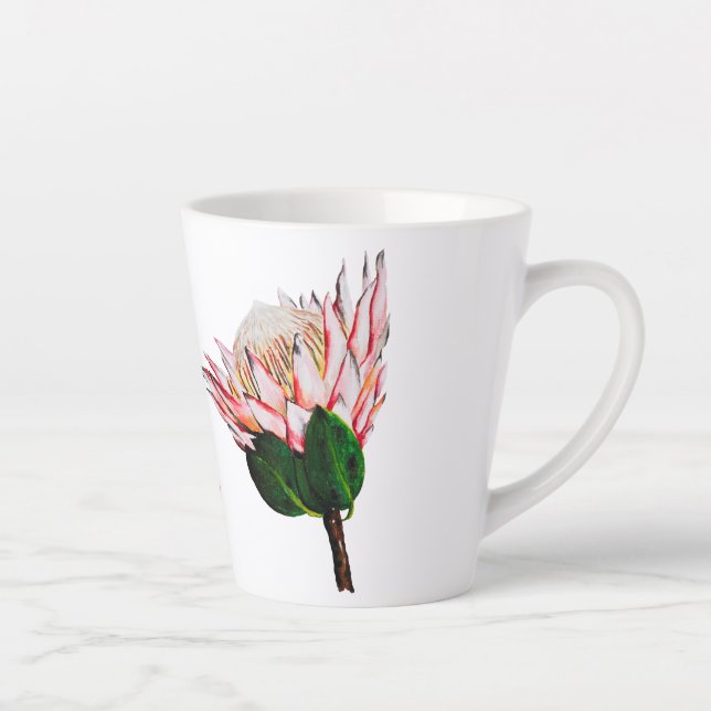 Caneca De Café Latte King Protea Beautiful Life Latte Mug (Direita)