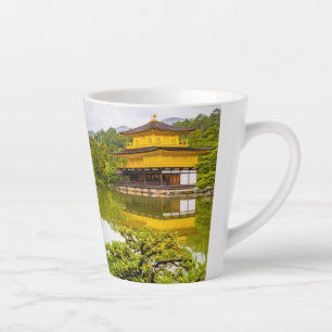 Caneca De Café Latte Kinkaku-ji Ou Pavilhão E Pond Do Ouro, Quioto