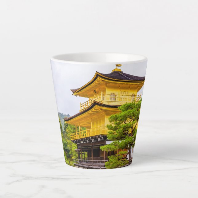 Caneca De Café Latte Kinkaku-ji, pavilhão de ouros, Quioto (Frente)