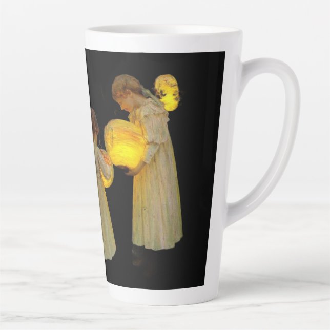 Caneca De Café Latte Klimt-Inspired Surreal Collage (Direita)