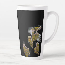 Caneca De Café Latte Klimt-Inspired Surreal Collage