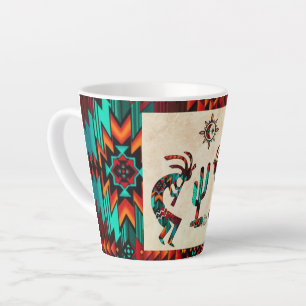 Caneca De Café Latte Kokopelli E Cactus