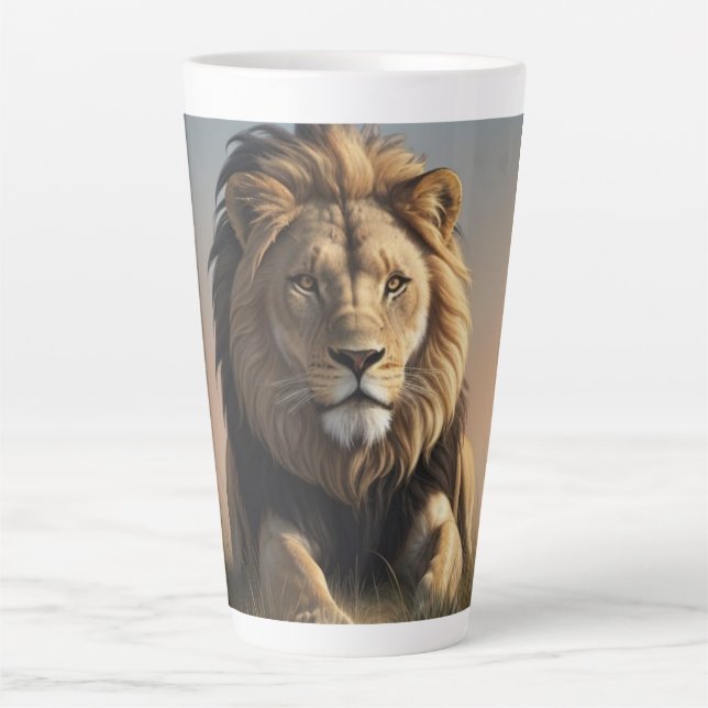 Caneca De Café Latte König der Savanne (Frente)