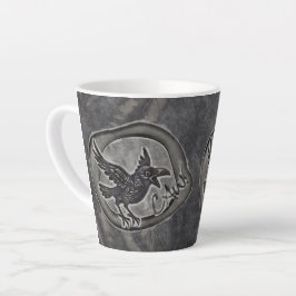 Caneca De Café Latte Krähe Crow Rabe ruft CAW!