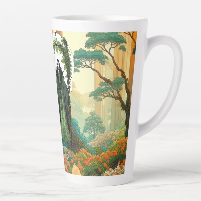 Caneca De Café Latte "Kwan-yin", Deusa da Compaixão, Latte Mug (Direita)