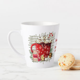Caneca De Café Latte Lã de lata de chocolate quente