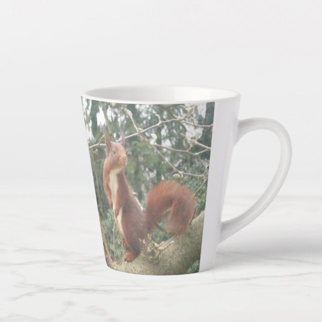 Caneca De Café Latte Lã de lata de esquilo em pé (Direita)