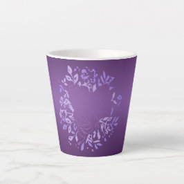 Caneca De Café Latte Lã de Rosa violeta pequena