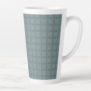 Caneca De Café Latte Lã Tweedy Cinza e Salvia