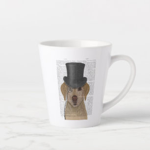Caneca De Café Latte Labrador Amarelo, Chapéu Formal