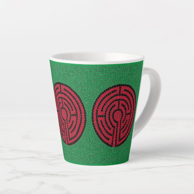 Caneca De Café Latte LABYRINTH IX Lata (Ângulo direito)