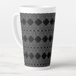 Caneca De Café Latte Lace Black Cerâmico