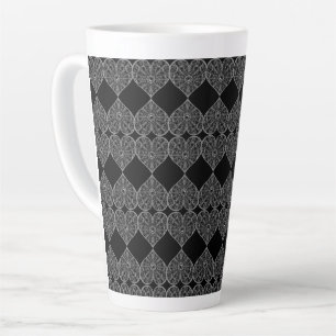 Caneca De Café Latte Lace Black Cerâmico
