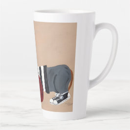 Caneca De Café Latte Ladrão de Petiscos Dachshund Assaltante