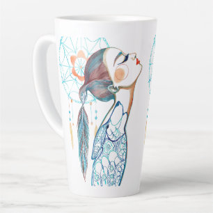 Caneca De Café Latte Lady Art Mug indígena