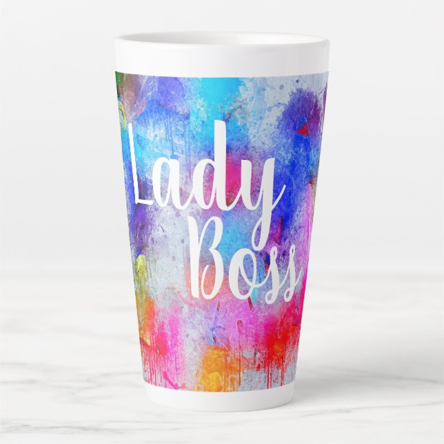 Caneca De Café Latte Lady Boss (Frente)
