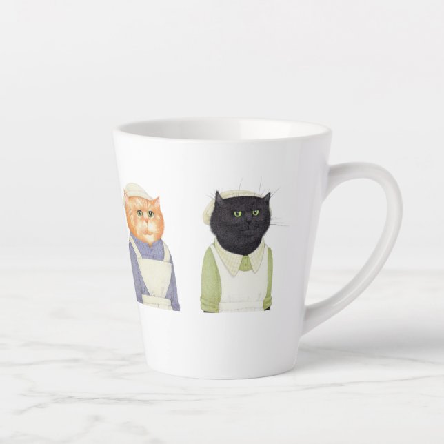 Caneca De Café Latte LADY CATS Latte Mug (Direita)
