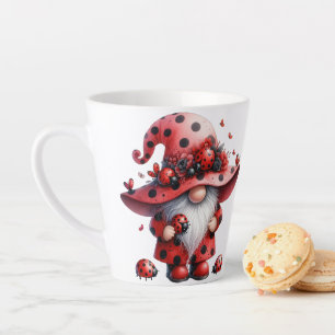 Caneca De Café Latte Ladybug Gnomos Latte Mug