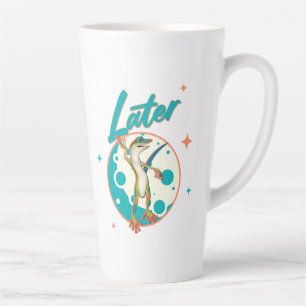 Caneca De Café Latte Lagartixa Engraçada Depois