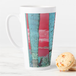 Caneca De Café Latte Lago Pleasant Saguaro Pilares Latte Mug