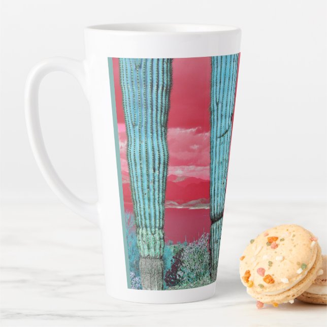 Caneca De Café Latte Lago Pleasant Saguaro Pilares Latte Mug (In Situ)