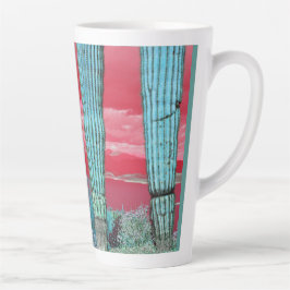 Caneca De Café Latte Lago Pleasant Saguaro Pilares Latte Mug