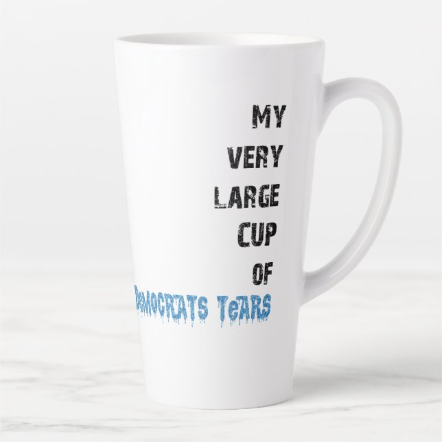 Caneca De Café Latte Lágrimas de Democratas (Direita)