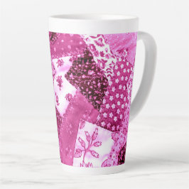 Caneca De Café Latte Lâmina de vidro cor-de-rosa, cor-de-rosa, com taça