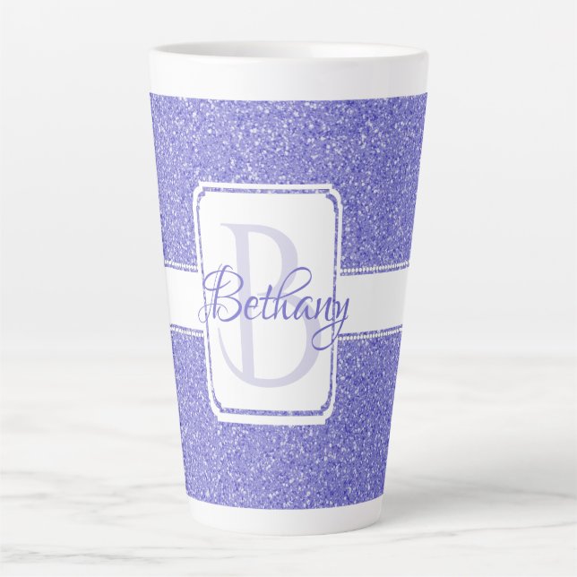 Caneca De Café Latte Lâmina Roxa Personalizada Lâmina (Frente)