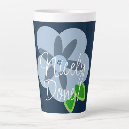 Caneca De Café Latte Lâmpada De Lata De Flor Azul Muito Bem Feita