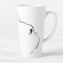 Lâmpada francesa Silhouette Latte Mug