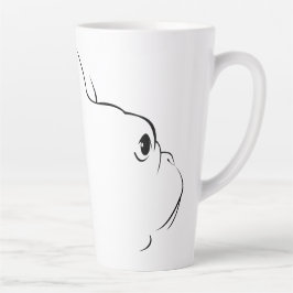 Caneca De Café Latte Lâmpada francesa Silhouette Latte Mug