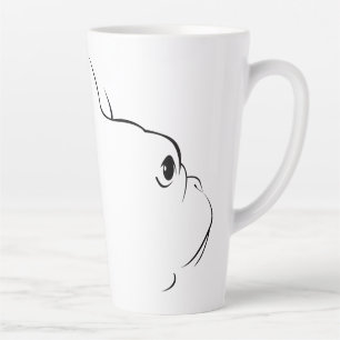 Caneca De Café Latte Lâmpada francesa Silhouette Latte Mug