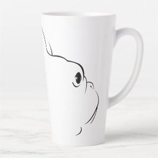 Caneca De Café Latte Lâmpada francesa Silhouette Latte Mug