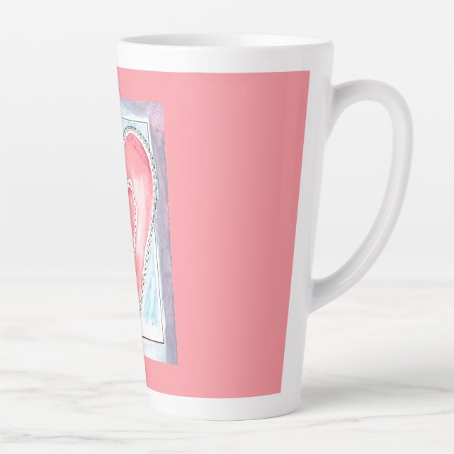 Caneca De Café Latte Lâmpadas de Dia de os namorados "Embracadas" (Direita)