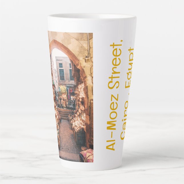 Caneca De Café Latte Lâmpadas e Copas (Frente)