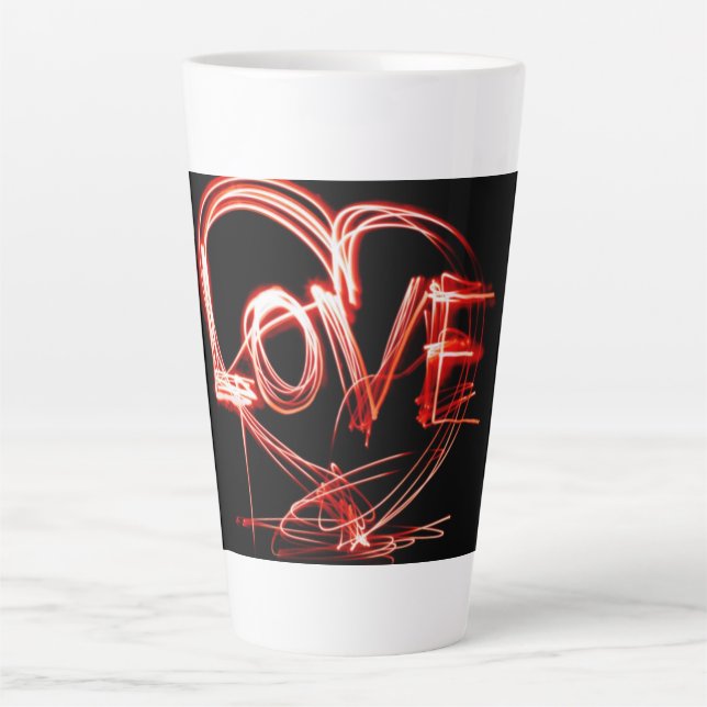 Caneca De Café Latte Lâmpadas e Copas (Frente)