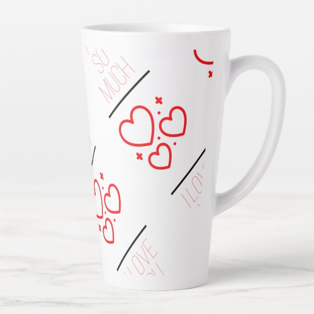 Caneca De Café Latte Lâmpadas e Copas (Direita)