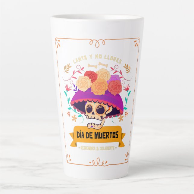 Caneca De Café Latte Lâmpadas Láteas CuteLarge. (Frente)