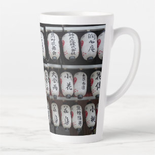 Caneca De Café Latte Lanternas Japoneses