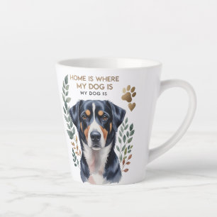 Caneca De Café Latte Lar É Onde Meu Cachorro Está.