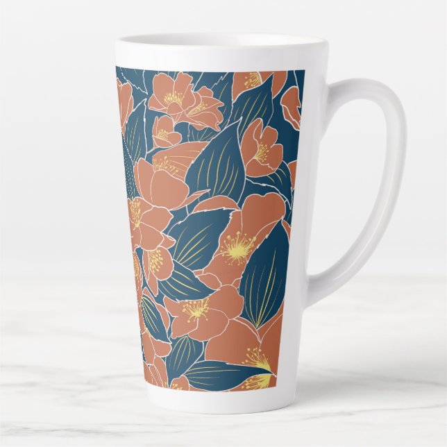 Caneca De Café Latte Laranjas doces (Direita)